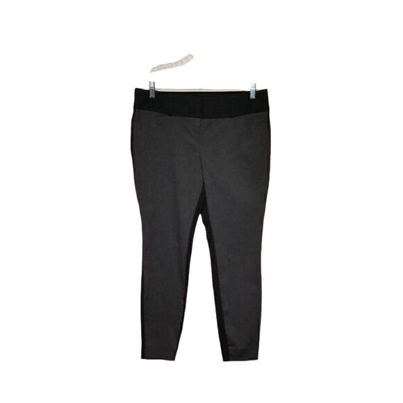 The Limited Colorblock Black/ Gray Stretch Slacks Ankle Tapered Pants Size 8P - Picture 1 of 7